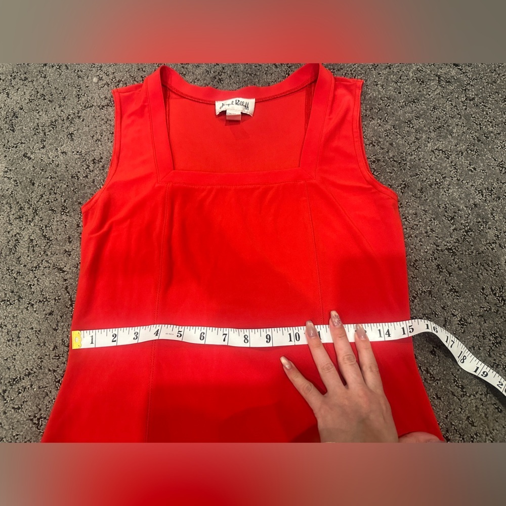 Joseph Ribkoff Red Square Neck Tank Top - Picture 4 of 5